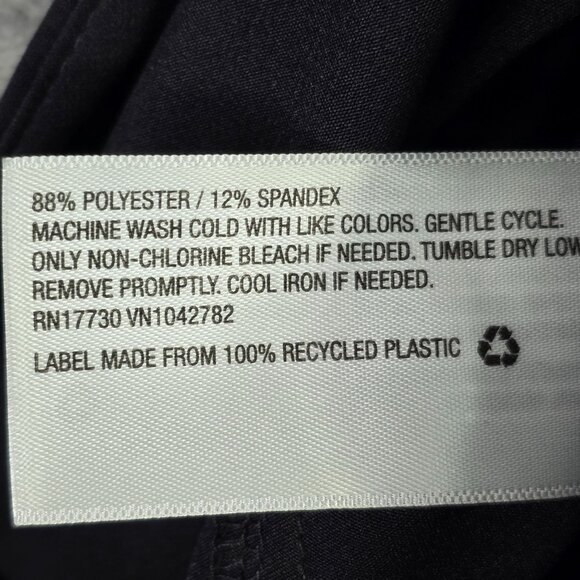 Womens Prologue Black Pull On Wide Leg Pants Mid Rise Polyester Stretch Size M - Picture 3 of 10